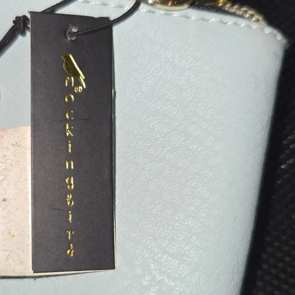 Smile Sparkle Shine Light Blue Pouch